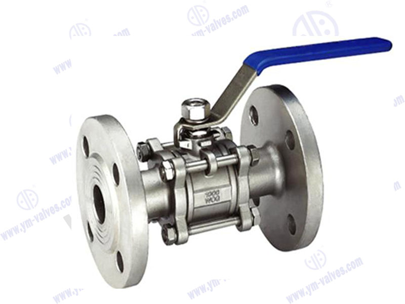 3pc stainless steel flange ball valve