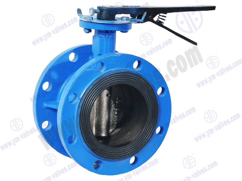 Handle flange type soft seal butterfly valve