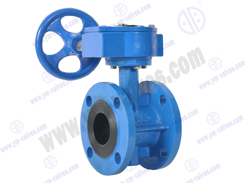 worm gear flange center line butterfly valve