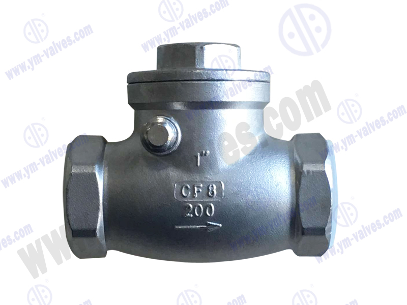 swing thread check valve