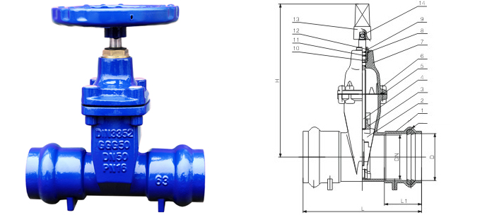 GGG50 Socket weld gate valve