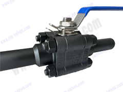 Extended tube ANSI ball valve